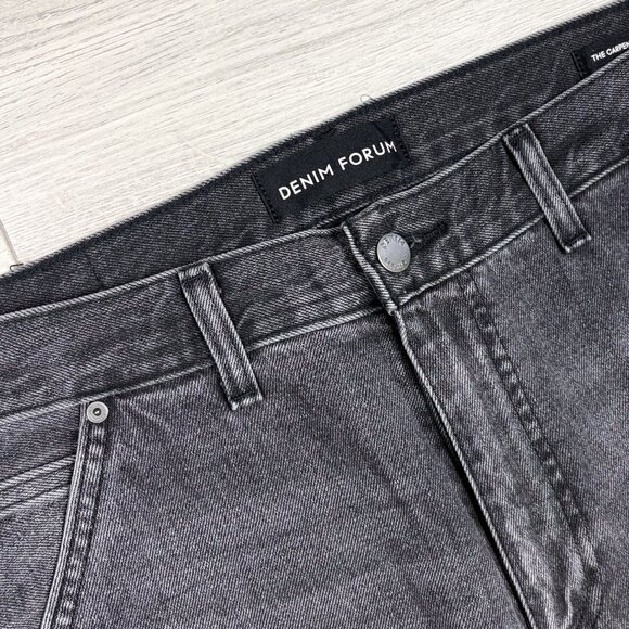 Aritzia Denim Forum The Carpenter Lo-Rise Loose Jeans Black Ozone Sz 28 - Picture 7 of 9